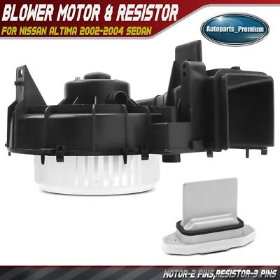 Двигатель и резистор переднего вентилятора ОВК с колесом для седана Nissan Altima 2002-2004 годов выпуска - Изображение 1 из 4
