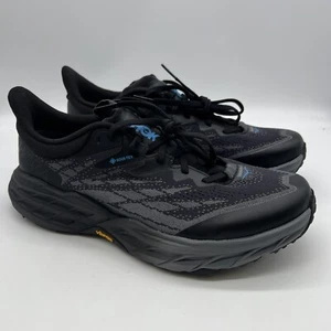 Hoka One One Speedgoat 5 GTX Gore-Tex Black Hiking Trail Shoes Men's Size 8 D - Picture 1 of 8