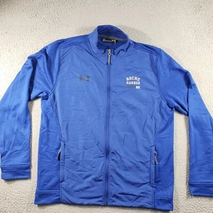 Under Armour Jacket Men's Large Full Zip Windbreaker Roche Harbor Blue - Picture 1 of 13