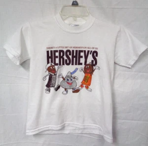 Children's JERZEES Heavyweight Blend HERSHEY'S CHOCOLATE WORLD T-Shirt WHITE -S - Picture 1 of 7