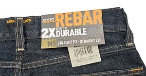 ARIAT M5 Straight Fit Straight Leg Rebar M5 Work Jean Blackstone Mens Size 30/34 - Picture 1 of 11