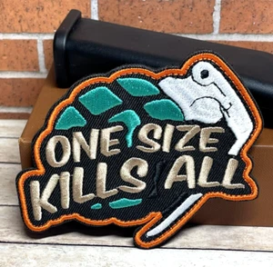 Tactical Morale Patch - One Size Kills All Patch - Embroidered Gun Patch - Picture 1 of 6