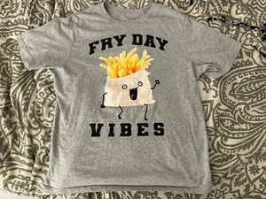 T-Shirt Fry Day Vibes Jungen XXL 18 lustig Freitag Wonder Nation dummes Essen Kinder 2XL - Bild 1 von 1