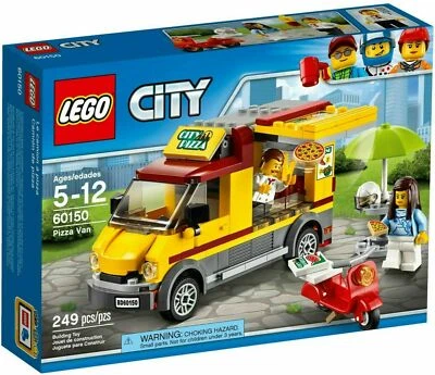 Lego City Town 60150 PIZZA VAN Delivery Bike Boxes Italian Chef Motorbike NEW - Image 1 of 4
