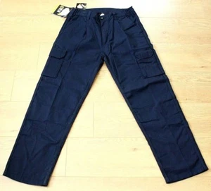 ORN Work Trouser Design to Endure Mens Navy Blue Elastic Waist Size 32S - Picture 1 of 12