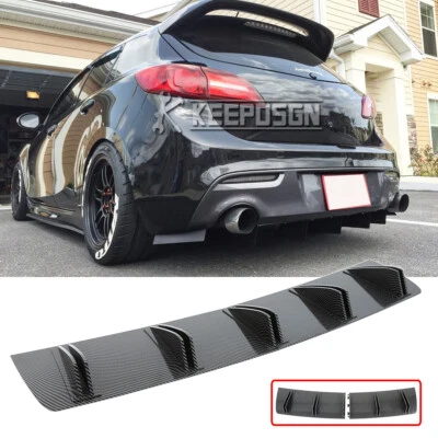 Divisor difusor de parachoques trasero de carbono 10x aleta de tiburón para Mazda 2 3 5 6 MX5 Miata Foto 1 de 4