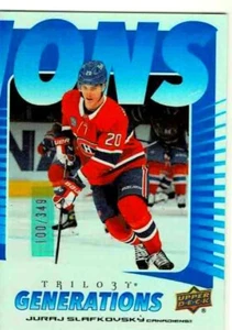 Inserto Generazioni Hockey 2023-24 UD Trilogy BLU Juraj Slafkovsky #d100/349 - Foto 1 di 1