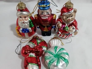 Vintage Christmas Tree Ornaments Thomas Pacconi Classics Lot of 5 Holiday Deco - Picture 1 of 7