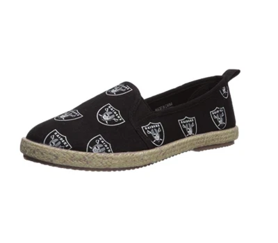 Zapato de lona alpargata Oakland Raiders FOCO NFL para mujer Foto 1 de 2