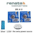 2 x Renata 371 1.55v Watch Cell Batteries SR920SW Mercury Free