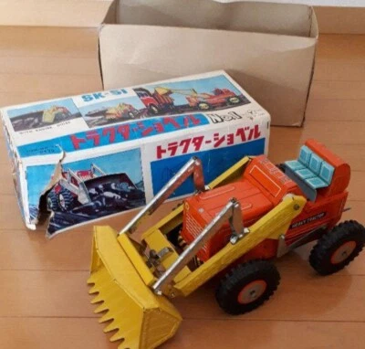 Yonezawa Toys Tin Toy Car Tractor Shovel No.1 W/BOX F/S FEDEX - Image 1 of 2