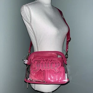 NWT Juicy Couture Free Love PINK Clear Dome 3-in-1 Set Crossbody Purse Holiday G - Picture 1 of 7