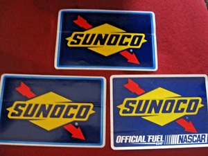 75% OFF! 3 NASCAR:  SUNOCO " Official Fuel of NASCAR " DECALS Bumper Stickers - Picture 1 of 3