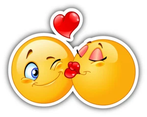 Smile Kiss In Love Auto Autoaufkleber Aufkleber "GRÖSSEN" - Bild 1 von 1
