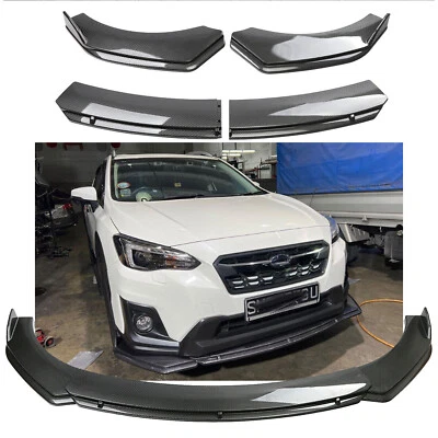 Carbon Fiber Style For 2013-2022 Subaru XV Front Bumper Lip Splitter Spoiler - Изображение 1 из 4