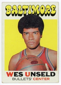 Balas Topps Wes Unseld #95 1971-72 en muy buen estado - Imagen 1 de 1