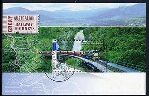 2010 Great Australian Railway Journeys Mini Sheet - CTO Flinders Lane Vic 3000 - Picture 1 of 1