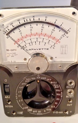 Vintage Lafayette VOM 30.000 Multitester Scatola Istruzioni Accessori - Immagine 1 di 4