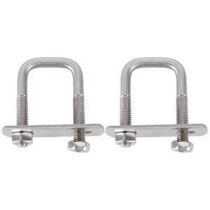 2 piezas abrazaderas de manguera de acero inoxidable cuadradas en forma de U perno tornillo amortiguador - Imagen 1 de 12