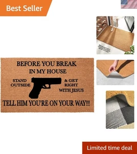 Before You Break in My House Fußmatte, moderne Fußmatten, Alphabet Fußmatte Zuhause... - Bild 1 von 8