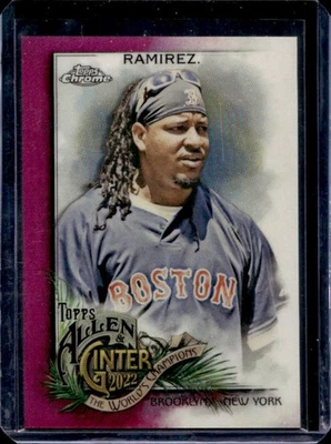 2022 Allen & Ginter Chrome Manny Ramirez refrator magenta #58/199 Red Sox - Imagem 1 de 2