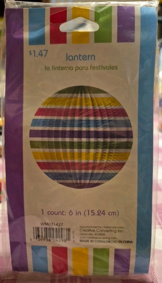 creative converting paper lantern 6 in multicolor Hanging Ball (No Light) - Image 1 of 4