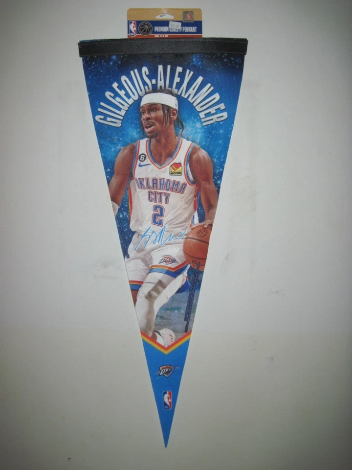 OKC THUNDER SHAI GILGEOUS-ALEXANDER #2 ROLL AND GO 12' X 30"  PLAYER PENNANT NEW - Image 1 of 1