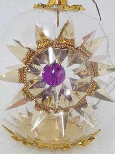 Resl Lenz West Germany Goldfolie Spinner Glaskugel Weihnachtsschmuck Stern - Bild 1 von 7