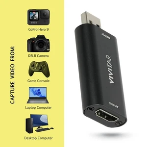 Tarjeta de captura de video Vivitar HDMI a USB con video y audio HDMI en tiempo real para L - Imagen 1 de 3