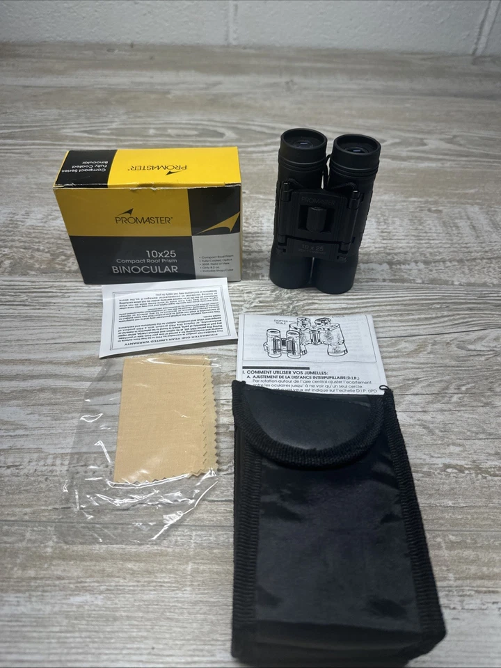 Promaster Binoculars 10x25 303FT/1000YDS- W/Case- New in Box! - Image 1 of 4
