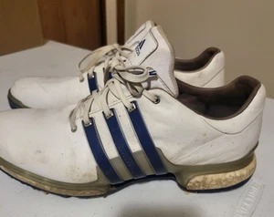 Mens Adidas Golf Shoes 11.5 White Blue Gray Pre-Owned - Picture 1 of 5