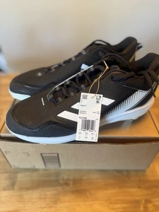 Scarpe da baseball Adidas da uomo taglia 11 Icon 7 in metallo nero bianco FZ1558 NUOVE - Foto 1 di 5