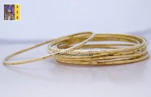 Juego de arte martillado 8 brazaletes de latón joyería minimalista brazalete ... - Imagen 1 de 8