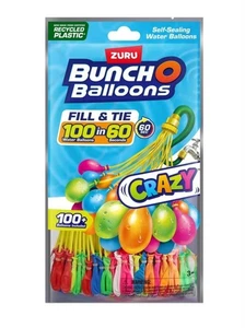 Zuru Bunch O Balloons Crazy schnellfüllende selbstdichtende Wasserballons 100 Stück - Bild 1 von 10
