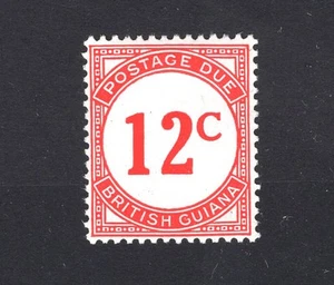 M90 British Guiana 1955 SGD4a QEII: 12c Postage Due on chalky paper LMM Cat £22 - Picture 1 of 1