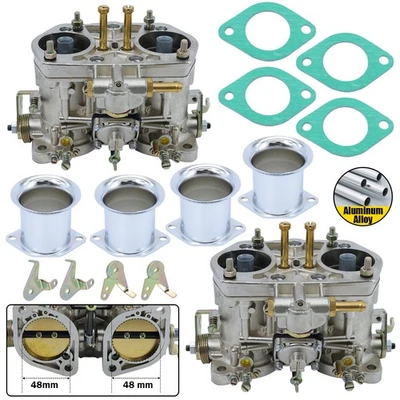 2*2 Barrel Carburetor w/ Gaskets for VW Beetle Weber 48IDF Porsche 356,911,912 Foto 1 de 4