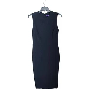 Ralph Lauren Damengröße 10 Purple Label schwarzes Etuikleid Midikleid ärmellos LESEN - Bild 1 von 10