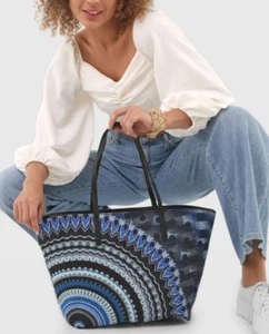 Desigual Blue Mandala Tote - Picture 1 of 4