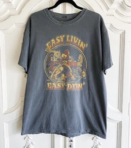 Biker Motorcycle T Shirt Jason Cruz Easy Livin’ Easy Dyin’ Grim Reaper - Picture 1 of 6