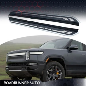 2Pcs Fixed Running Board Nerf Bar Side Step for Rivian R1T R1S 2022 2023 2024 - Imagen 1 de 8