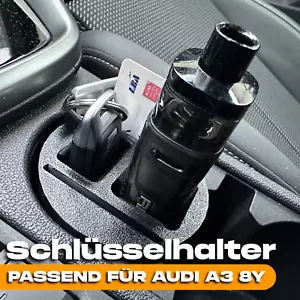 Passend für AUDI A3 8Y u.a Schlüsselhalter / Keyholder Einsatz für den Cupholder - Bild 1 von 7