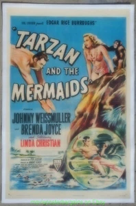TARZAN AND THE MERMAIDS MOVIE POSTER 1948 One Sheet 27x41 JOHNNY WEISSMULLER - Picture 1 of 7
