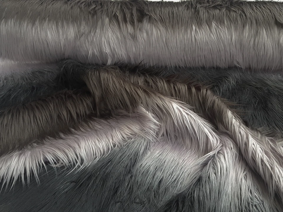 Webpelz Langhaar kuscheliges Kunstfell Stoff Deko Teppich 3875-001 gestreift - Bild 1 von 4