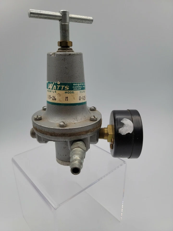 watts number 119-2G model M 0-125 psi  regulator untested - Image 1 of 4