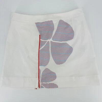 Adidas Skort Skirt Women’s Size 10 White Tennis Clima Cool Stripe Floral - Image 1 of 4