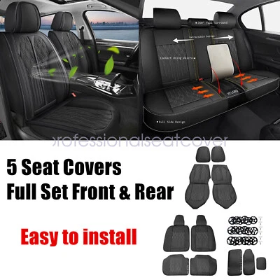 Cojín protector de funda de asiento delantero + trasero de cuero sintético para Lexus RX350 2007-2023 Foto 1 de 4