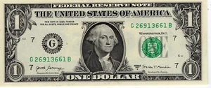 Billete de $1,00 de la Reserva Federal serie 2017A Chicago - Imagen 1 de 2