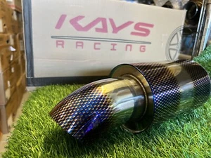 Bkk88 Racing Car Exhaust Muffler Turndown Tip 2.5inlet And 3.0 Outlet Brand New  - Picture 1 of 10