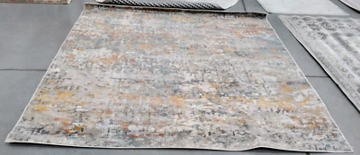 Alfombra cuadrada dañada GRIS/NARANJA 8' X 8', precio reducido 1172736207 MAD460F-8SQ Foto 1 de 4