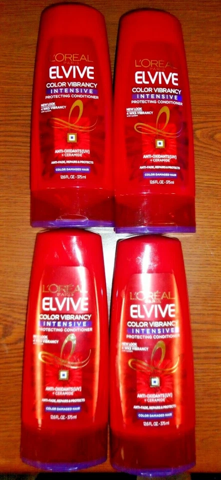 LOT OF 4 LOREAL ELVIVE COLOR VIBRANCY INTENSIVE PROTECTING CONDITIONER 12.6oz EA - Image 1 of 1